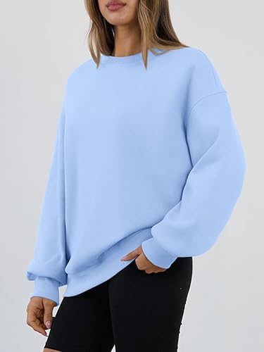 Miniatura 3 de Trendy Queen - Sudaderas para mujer, sudaderas con capucha de gran tamaño, cuello redondo, suéteres cómodos para otoño e invierno, ropa a la moda
