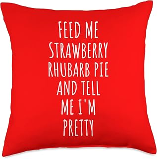 Feed Me Strawberry Rhubarb Pie Throw Pillow