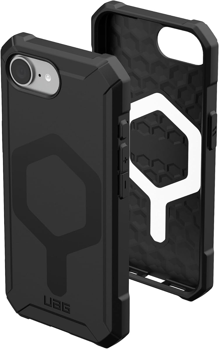 UAG Diseñado para iPhone 17e / iPhone 16e Funda Essential Armor - Compatible con MagSafe Resistente Grado Militar a Prueba de Caídas Cubierta Protectora a Prueba de Caídas de Grado Militar, Negro Opaco