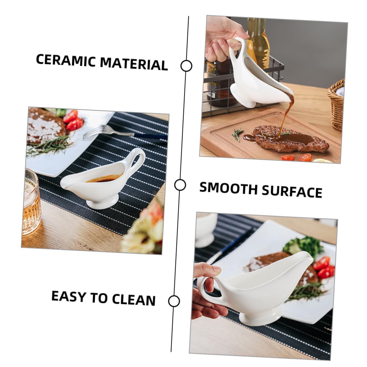 VICASKY Brocca per Latte in Ceramica Piccola 70ml con Beccuccio Ergonomico per Panna, Sciroppo e Condimenti, Salsiera da Cucina per Uso Quotidiano e Bar