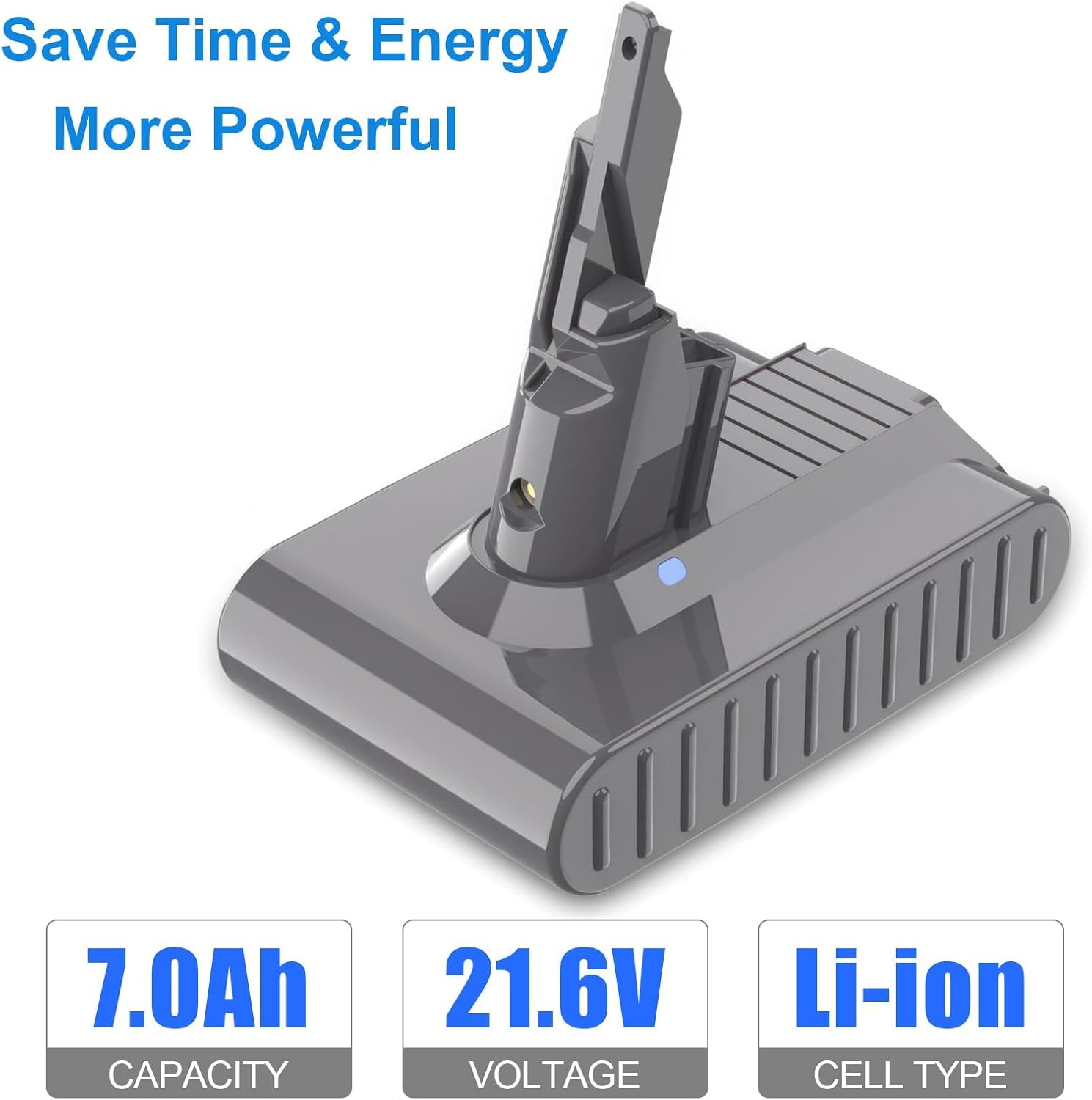 POWTREE 7000mAh 21.6V Battery Replacement for V 7 Battery SV11 225403 229687 Compatible wit 21.6 Volt Motorhead Pro V 7 Trigger V7 Animal V7 Car + Boat Handheld V 7 HEPA Vacuum Cleaner Li-ion