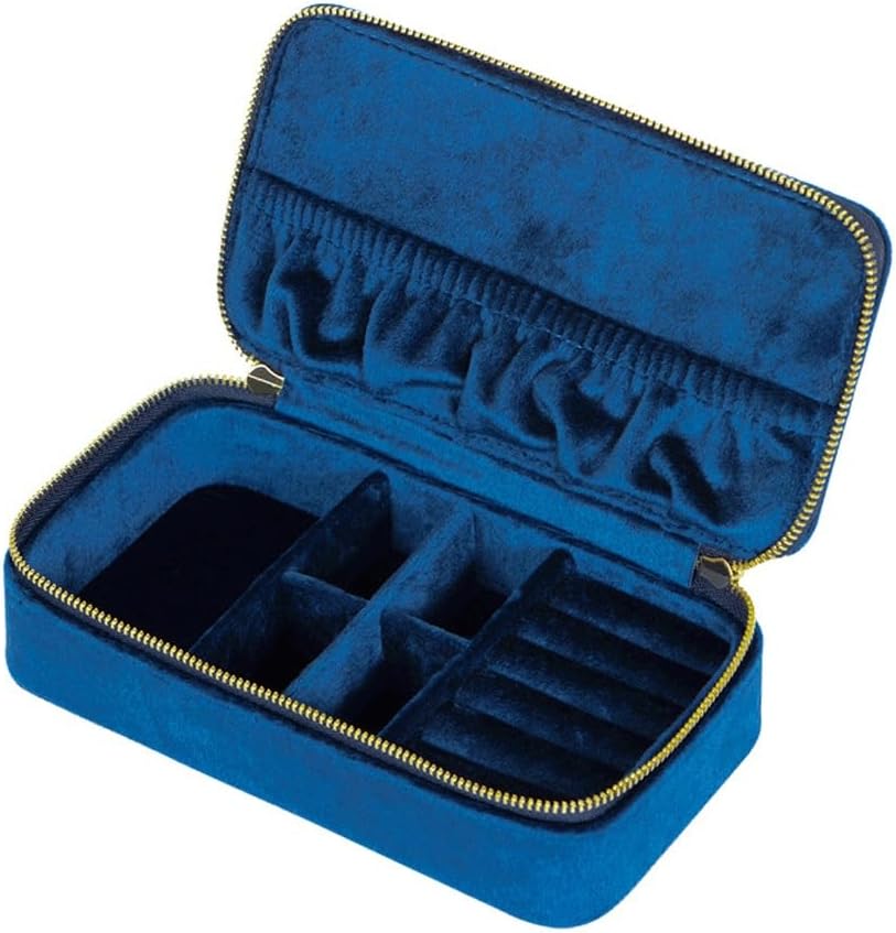 JSEIAJB Compartmentalized Design Small Body Velvet Multifunctional Protection Jewelry Storage Box(D)