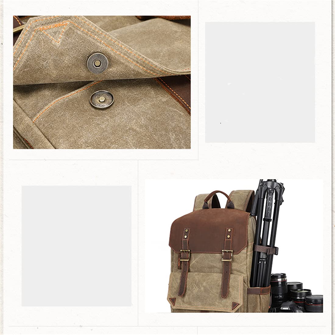 Camera Plecak, Unisex Wodoodporna sprzęt fotografia Gears Torba Case Do DSLR/SLR Soczewka Soczewki Tripod, Case Case Kompatybilny Dla Fotografa,Dark gray
