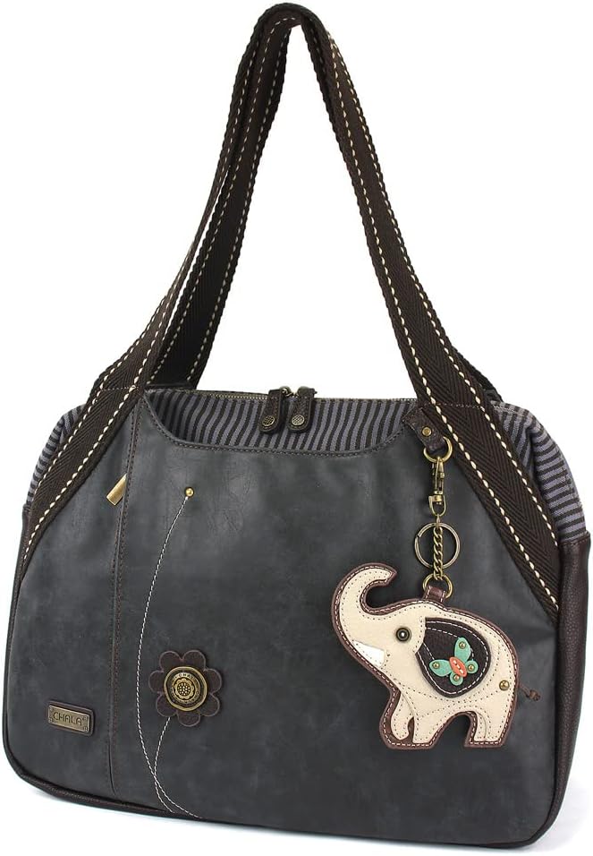 CHALA Bowling Bag - Gray Elephant - Black