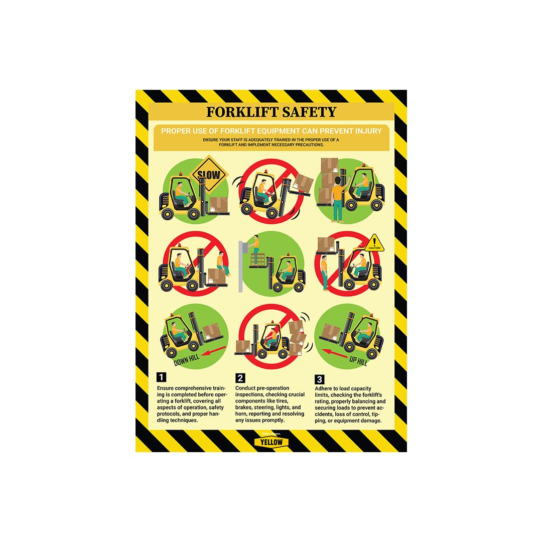 Workplace Safety Poster - Non-Lamintated, 12 x 16" (Forklift)