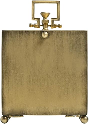 Miniatura 6 de NIKKY HOME Reloj de mesa dorado, clásico silencioso sin tictac, funciona con baterías, decorativo, para repisa o estante, reloj de sobremesa para