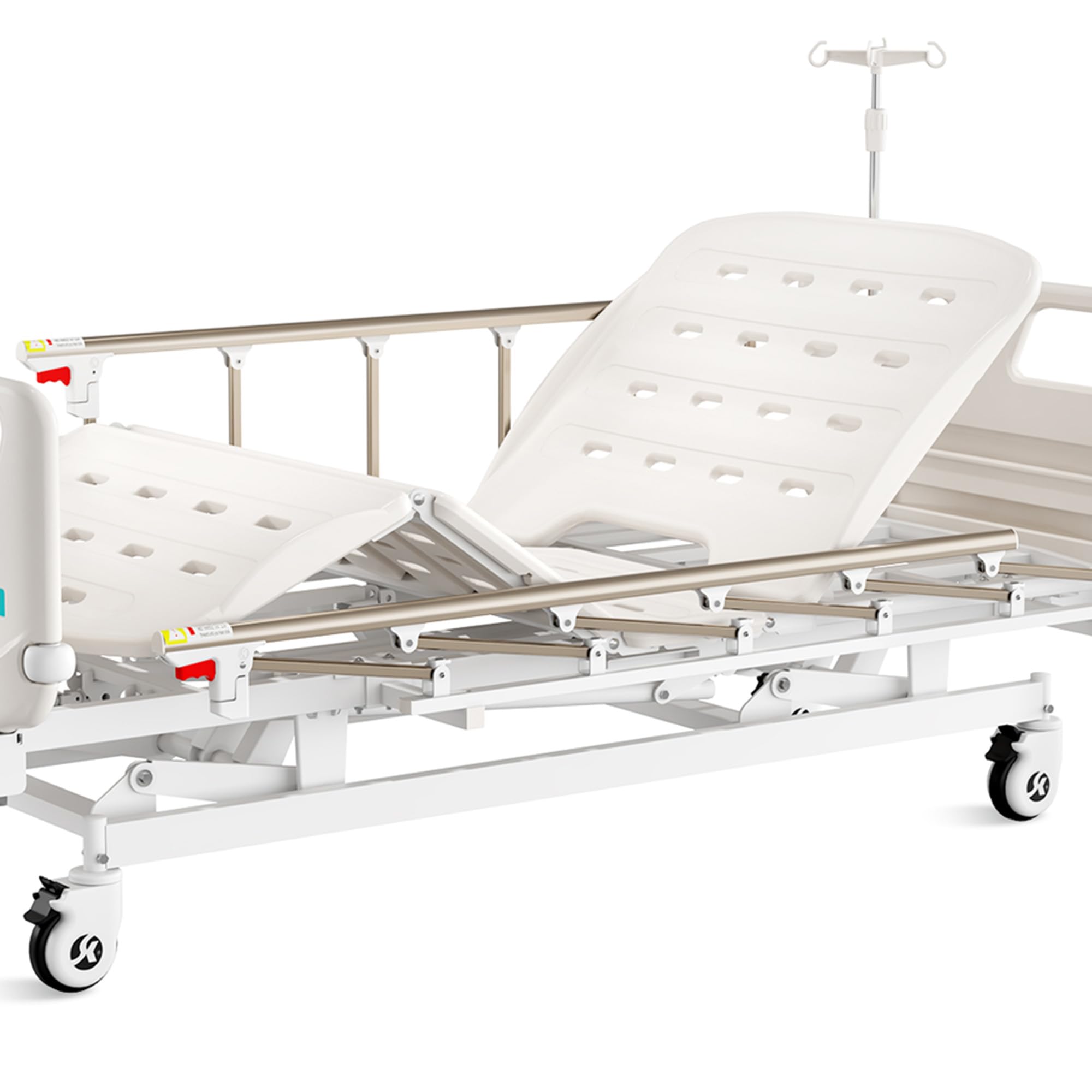 GIMA 44742 Letto a 4 Sezioni ad Altezza Variabile con 3 Manovelle e con Ruote