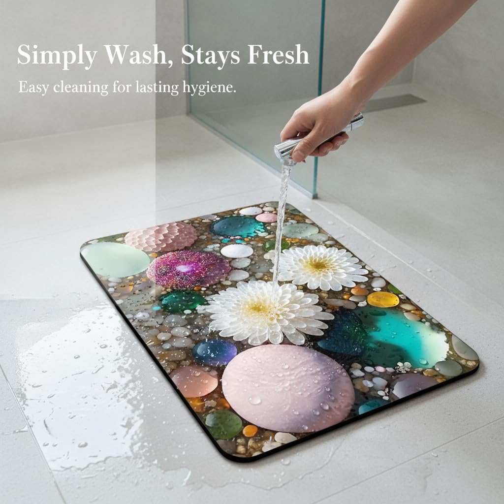 Tapis Bain Terre Diatomée Lavable, Color to 3, 60x90cm