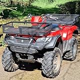 Boîte de Transport pour Quad | Panier de Rangement pour Outils et Bagages | Coffre Monté sur Porte-Bagages pour Quads, Véhicules Utilitaires, VTT et UTV | Montage Universel avec Vis et Supports