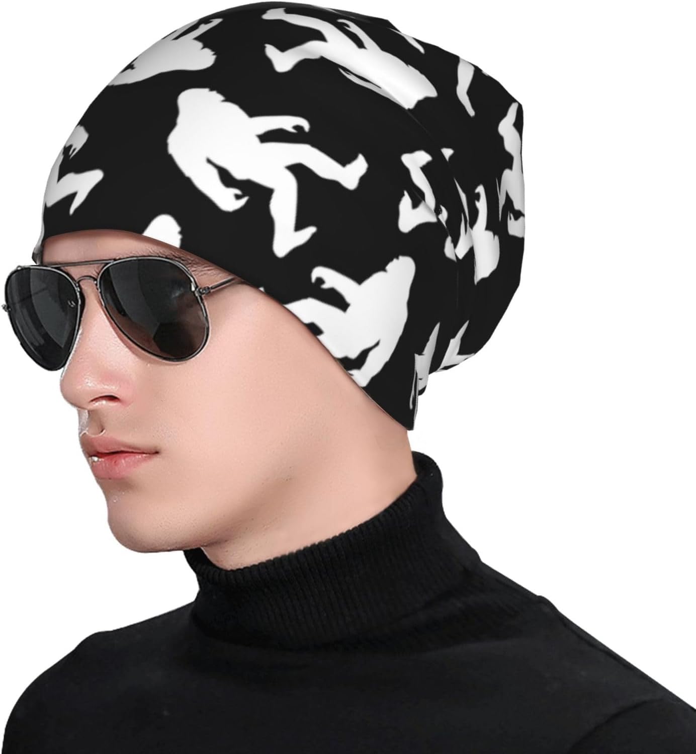 Vikings Norse Runes Beanie Hat Cap Winter Softknit Stocking Cap Slouchy Headwear for Adult Outdoor - Image 4