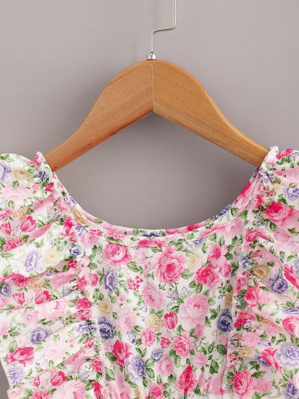 Image of Niren Enterprise Multipatteren Baby Girl's Knee Length Frocks with Digital Prints