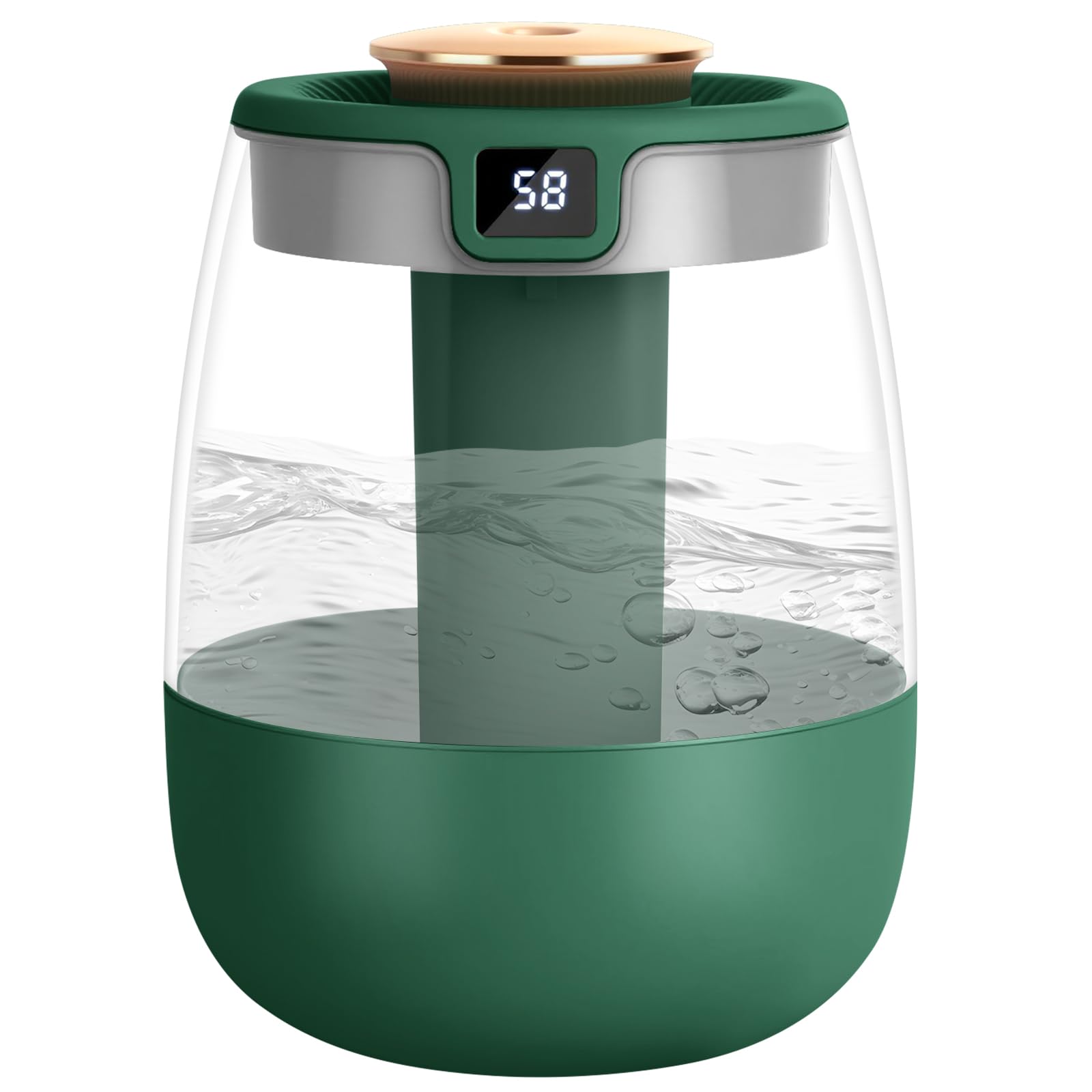 Adiwo Humidifier for Bedroom 1.8L Cool Mist Humidifiers with Smart Humidity Display, Mini Air Humidifier, Ultra-Quiet 20dB