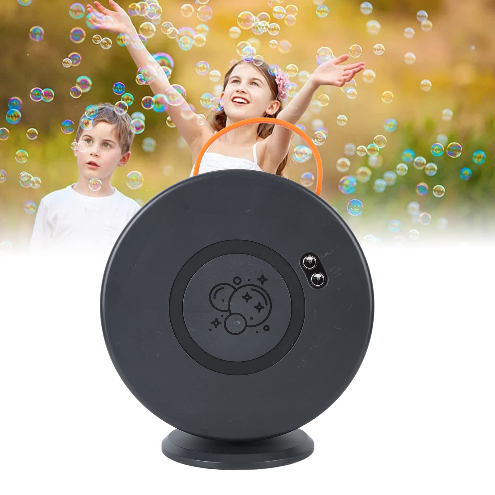 Máquina de Burbujas, Soplador de Burbujas de Rotación Automática Recargable por USB, Fabricante de Burbujas Portátil para Interiores y Exteriores, Bodas, Fiestas de