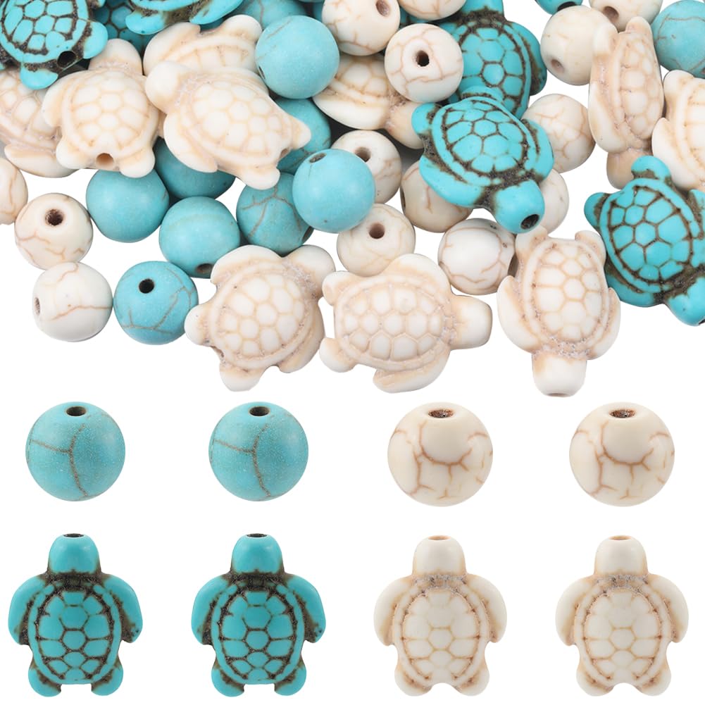 Perles tortue de mer SUNNYCLUE 8mm style bohème | Boîte de 200 perles turquoise