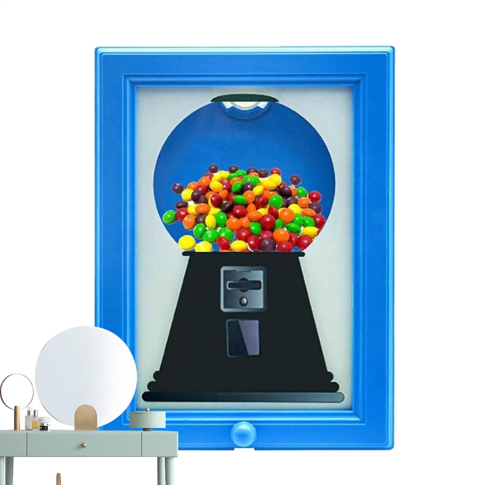Marco de para teléfono móvil, marco de fotos con dispensador de caramelos para niños, decoraciones creativas para marcos de pared, dispensador de dulces colgantes y máquina de chicles marco