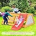 HONEY JOY Outdoor Climbing Toys for Kids, Wood Climber Playset w/Slide, Climbing Wall & Net, Tunnel, Jungle Gym, Toddlers Outdoor Playground for Backyard, Boys Girls Age 3-8 Years Old, Natural