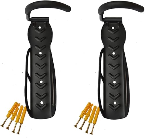 Paquete de 2 soportes para bicicleta para almacenamiento, soporte de pared para bicicleta, sistema vertical para cobertizo de garaje, gancho de
