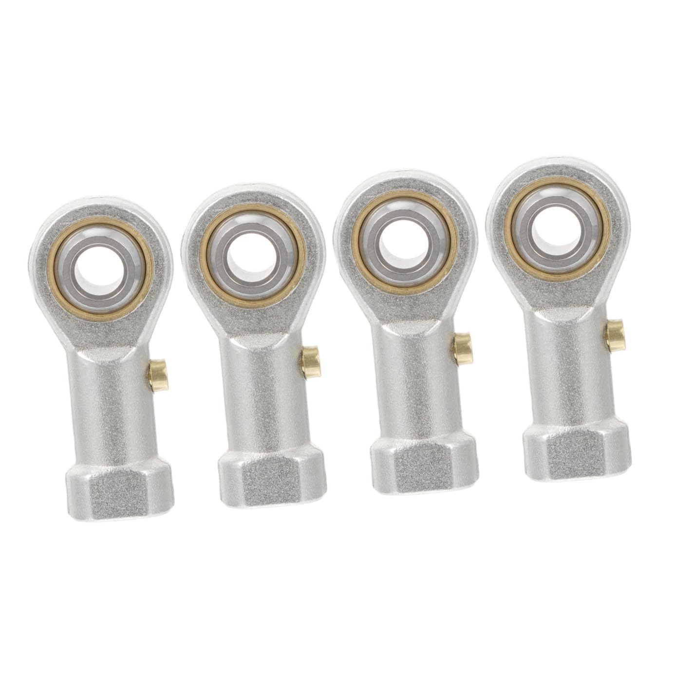 Cabilock 4pcs Spherical Rod End Bearings Fish Eye Ball End Rod Ball Bearings Thread Hardened Smooth Operation