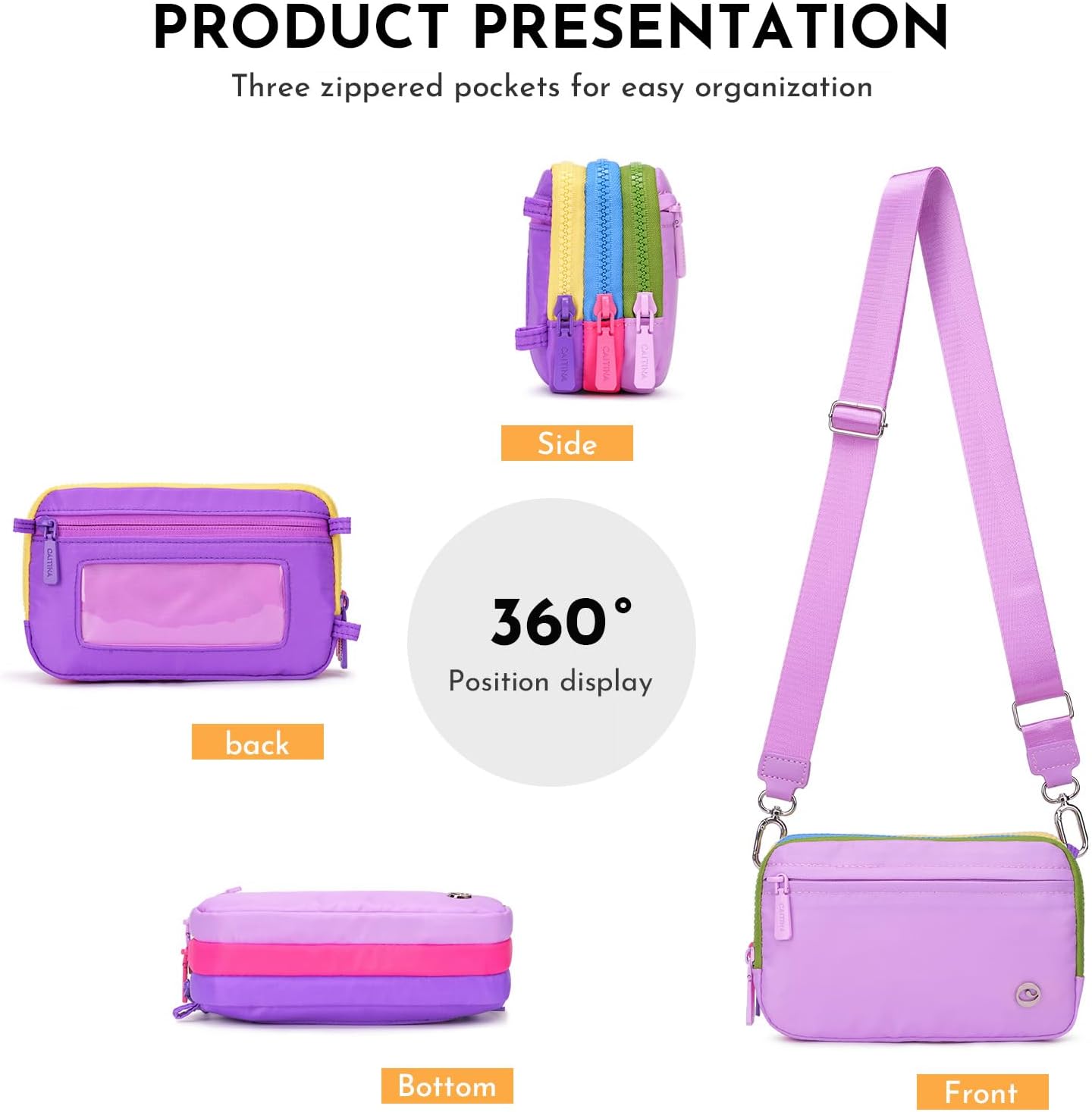 Wristlet Wallets for Women Checkered Crossbody Bags For Women Nylon Shoulder Handbag Purse with Adjustable Strap - Image 6