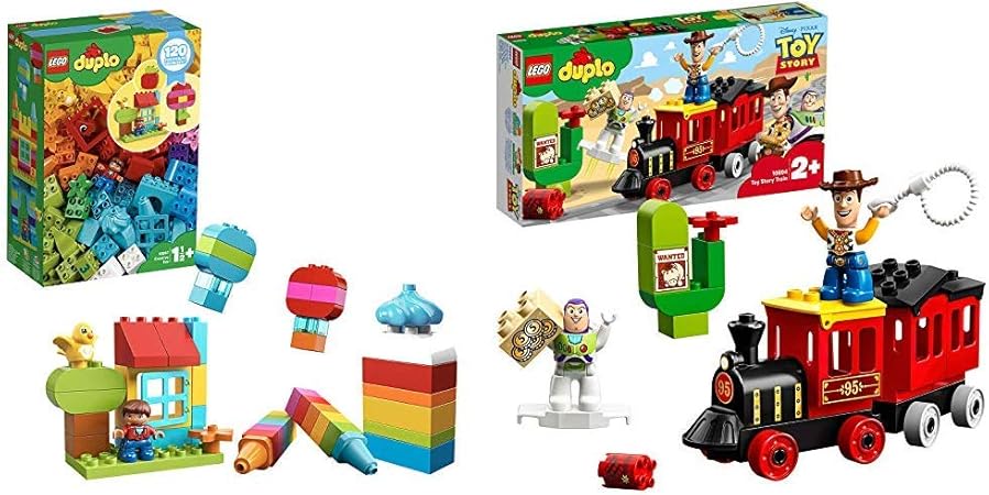 Amazon Co Jp レゴ Lego ブロック おもちゃ デュプロのいろいろアイデアボックス 107 知育玩具 ブロック おもちゃ 男の子 デュプロ トイ ストーリー トレイン 104 ディズニー ブロック おもちゃ 女の子 男の子 電車 セット買い おもちゃ