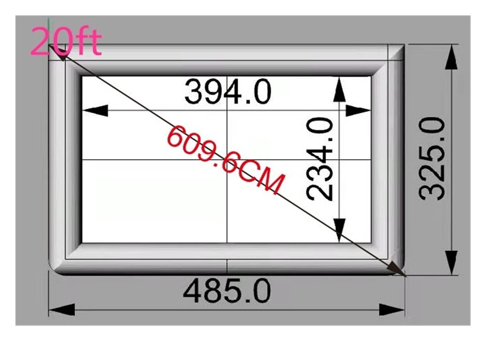 Pantalla de proyector portátil, Inflable de 14 pies y 20 pies, para Interiores y Exteriores, con Bolsa de Accesorios para Cine, escuelas, Iglesias y Fiestas (14 pies, 20 pies).