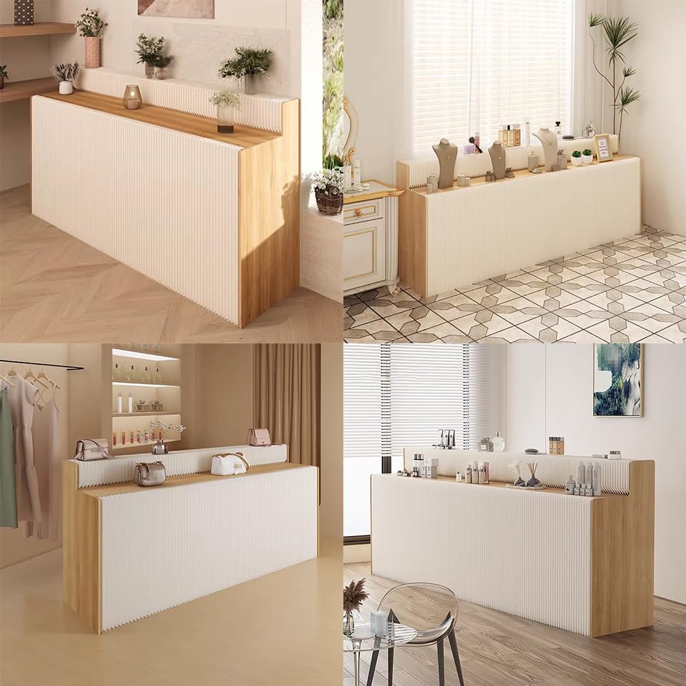 Bancone/Tavolo Espositivo Pieghevole Due in Uno, Espositore per Negozi A Doppio Strato, Espositore per Artigianato, Tavolo Espositivo Pieghevole Commerciale,L100×w61×h118cm