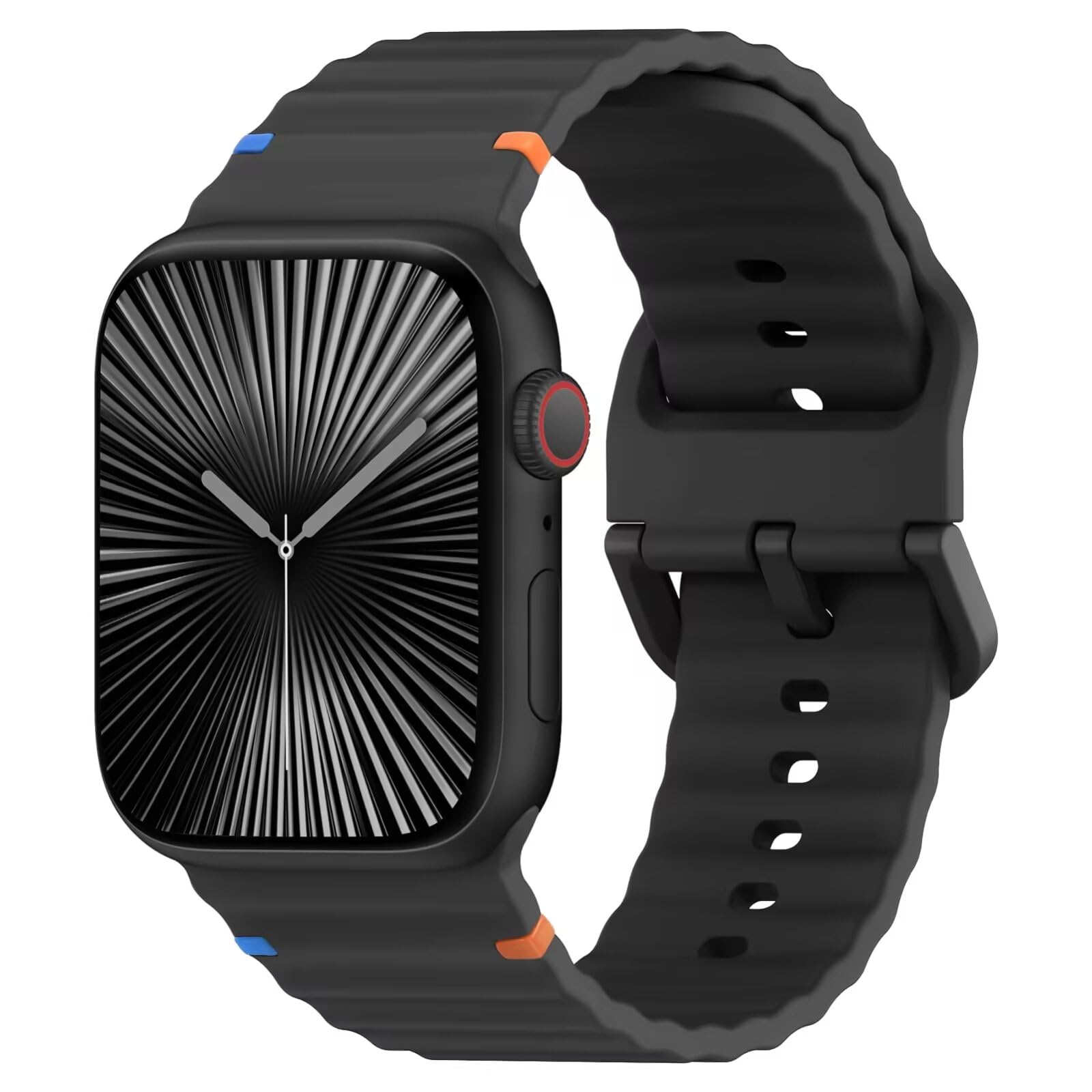 VEMIGON Sport Straps Compatible with Apple Watch Bands 40mm 41mm 42mm 38mm 45mm 44mm 46mm 49mm, Soft Silicone Waterproof Wristband for iWatch Series 10 9 8 7 6 5 4 3 SE Ultra (Watch Not Included)-image-37