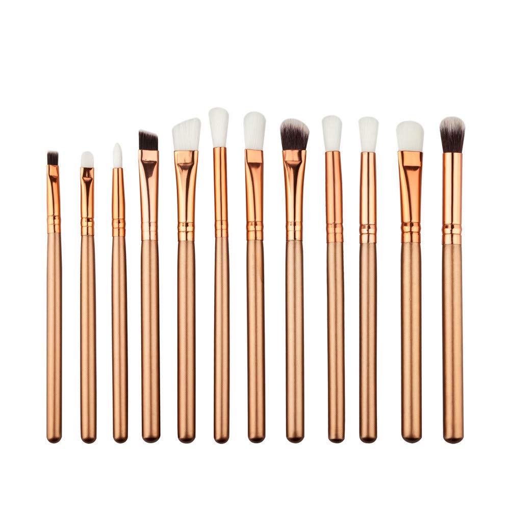 Start 12 pcs/Sets Gold Makeup Brushes Set for Eye Shadow