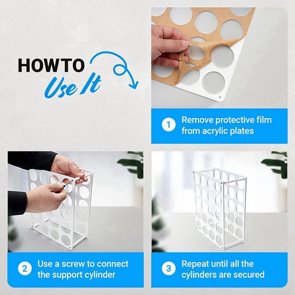 Vinyl Roll Holder Vinyl Roll Storage Rack Wall Mount/over The Door 24 Compartments Vinyl Roll