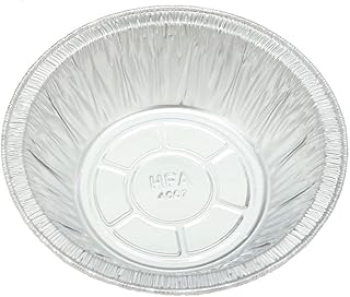 50 Count 5 3/4" Disposable Aluminum Pot Pie/Deep Individual Pie Pan 12 oz. Capacity