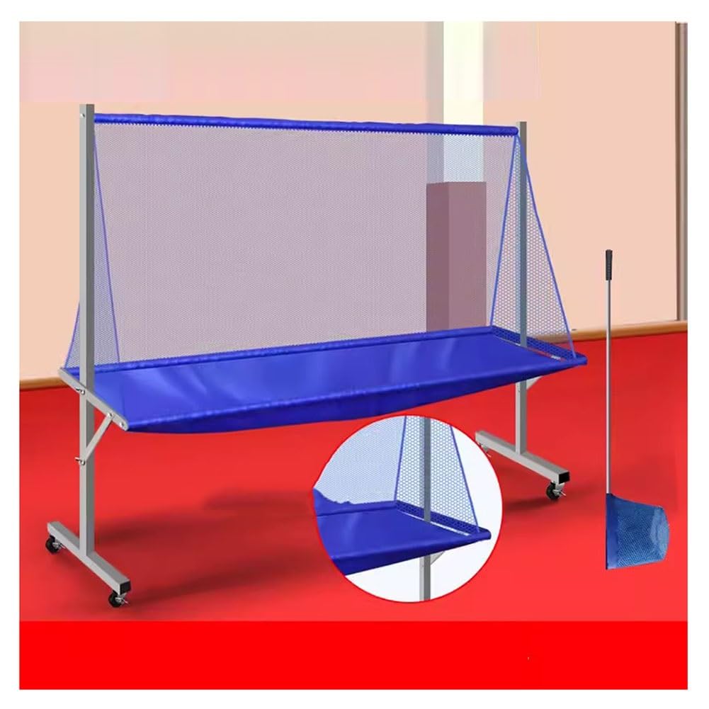 Tischtennisnetze, bewegliches Ping-Pong-Übungsnetz, Multiball-Rack-Netze für Multiball-Übungen oder Roboter-Aufschlagwerfer-Übungen, Freizeit-A,Blue-b-210x50x142cm