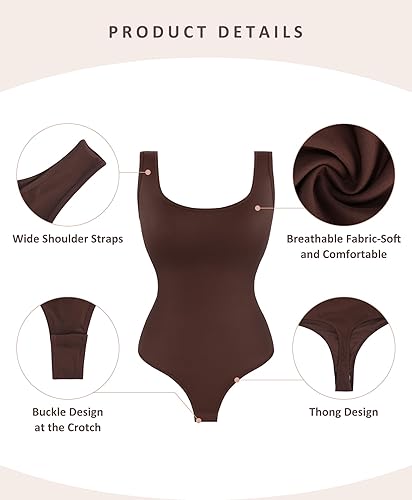 Miniatura 4 de FeelinGirl Body moldeador para mujer con control de abdomen, sin costuras, body de compresión para la vida diaria