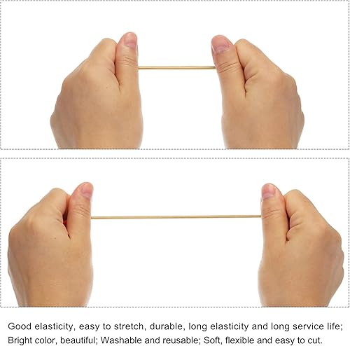 Vista 134 de PATIKIL Cuerda elástica elástica de 1/8 pulgadas, 11 yardas (0.118 in x 32.8 ft), color verde militar para manualidades, correas de gancho