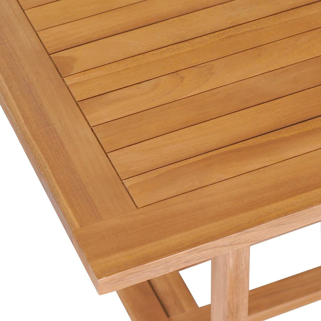 Set di mobili da giardino in teak massiccio, espandibile 180-280 cm, per terrazza, balcone, sedie pieghevoli, set di mobili da esterno