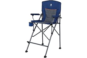 EVER ADVANCED Tall Directors Chair with Cup Holder 31"