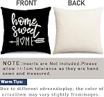 RABUSOFA Black and White Pillow Covers 20x20 Set of 4,Home Sweet Home Decorative Pillows Throw Pillow Cases,Xmas Outdoor Accent Cushion Covers Farmhouse Decor Pillows for Couch Patio Chair