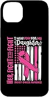 Vista 15 de Breast Cancer Flag I Wear Pink Daughter Her Fight My Fight Case for iPhone 16