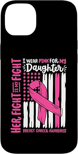 Vista 34 de iPhone 11 Pro Max - Bandera de cáncer de mama I Wear Pink Daughter Her Fight My Fight Case