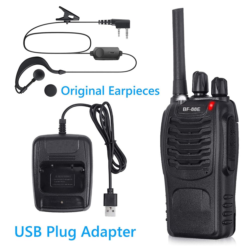 Set da 4 Walkie-talkie a 16 Canali - CTCSS/DCS, Walkie-talkie Ricaricabili da 1500 mAh, Ideali per la Sopravvivenza all'aperto, il Campeggio e le Escursioni