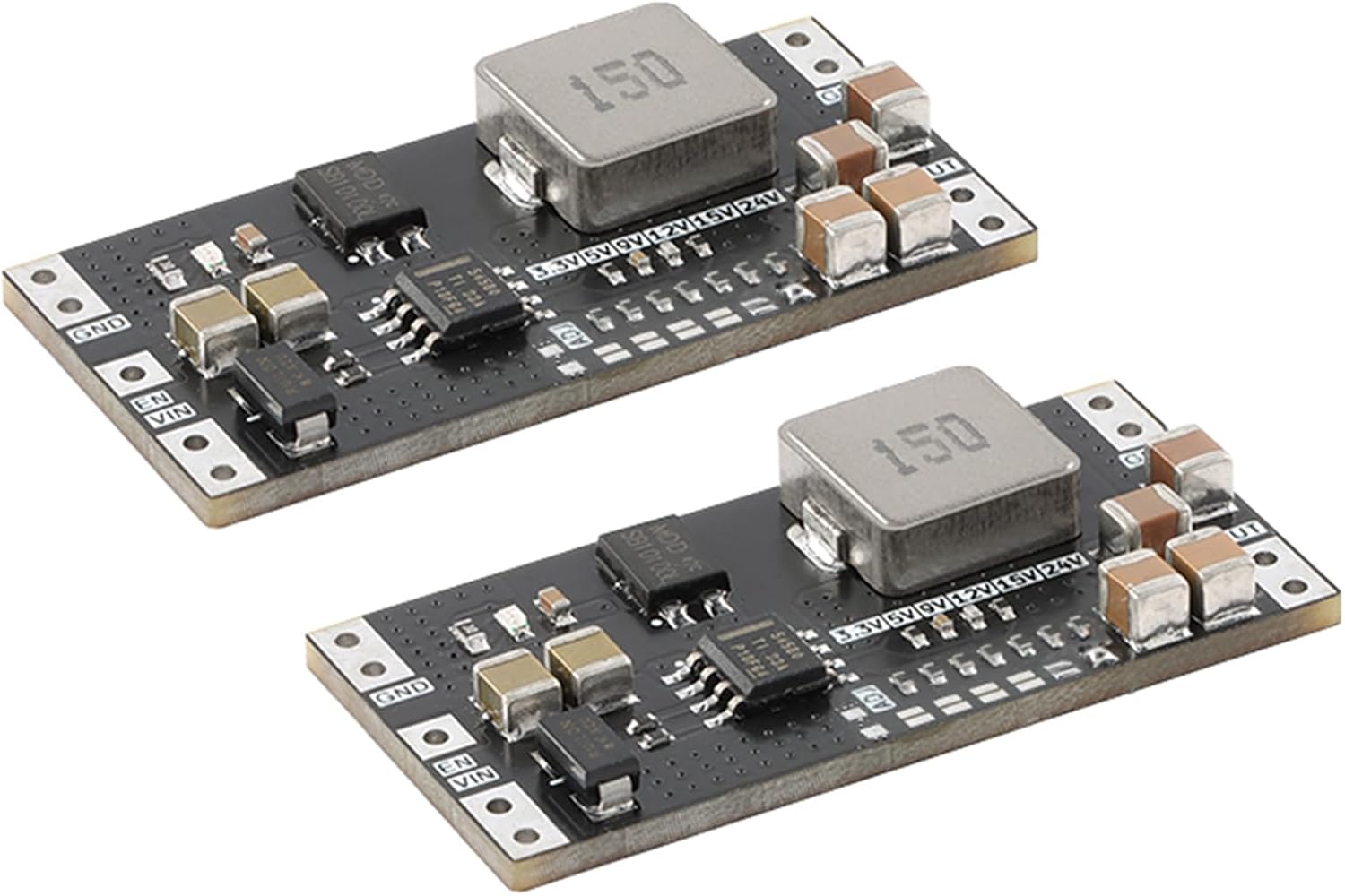 2Pcs TPS54560 DC-DC Buck Converter, Low Ripple Step-Down Power Supply Module, High Voltage 60V, 5A High Current, 24V Output