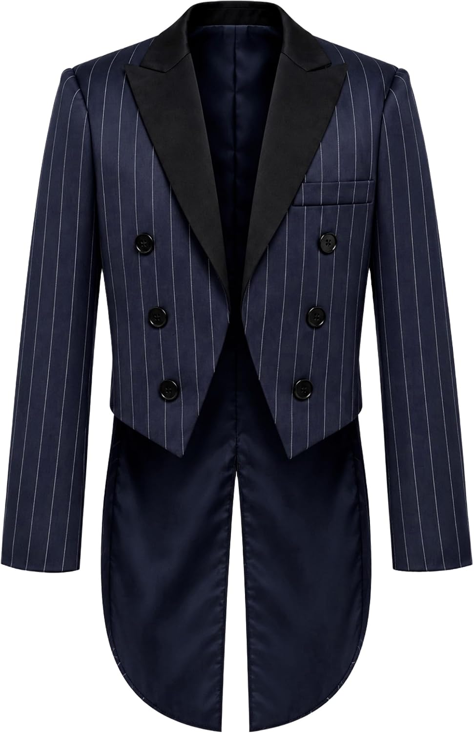 Long Tail Boy Suit Striped Blazer Sports Coat