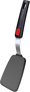 Flexible Silicone Turner Spatula, 600°F Heat-Resistant, BPA Free, Nonstick Kitchen Turner for Eggs, Pancakes, Burgers - Dishwasher Safe, Black