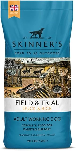 Skinners Field & Trial Duck & Rice 2.5kg  Complete Dry Adult Dog Food, Sensitive, Hypoallergenic, For Active Dogs