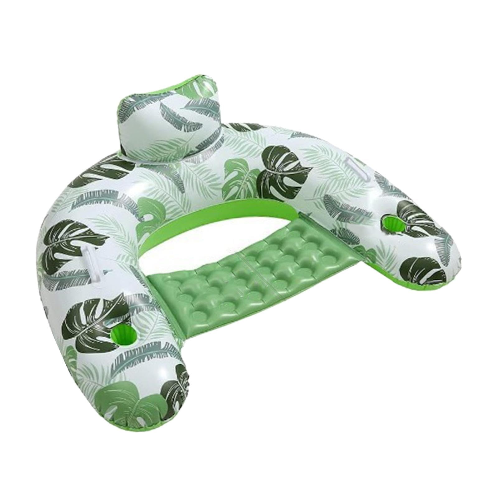 ATORSE Pool Float Chair Lounge Sofa Floating Pool Chair for Relaxing Vocation Beach Green-image-16