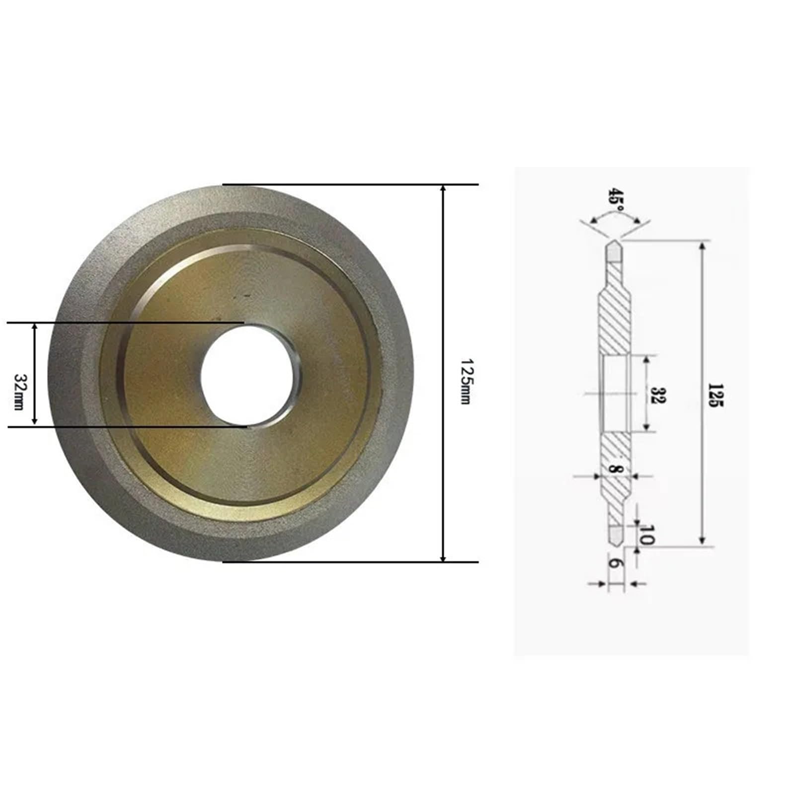 100mm 125mm 150mm 150mm Podwójna ramka spawalnicza diamentowa tarcza szlifierska (100DX20H, stopień 90)