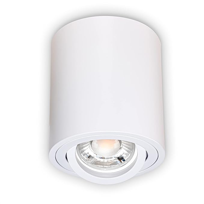 INNOVATE INNOVATE LED opbouwspot - 35° draaibare opbouwlamp - compacte opbouwspot - moderne IP20 opbouwspot GU10 fitting - platte downlight excl. lamp (1 stuk, wit rond)