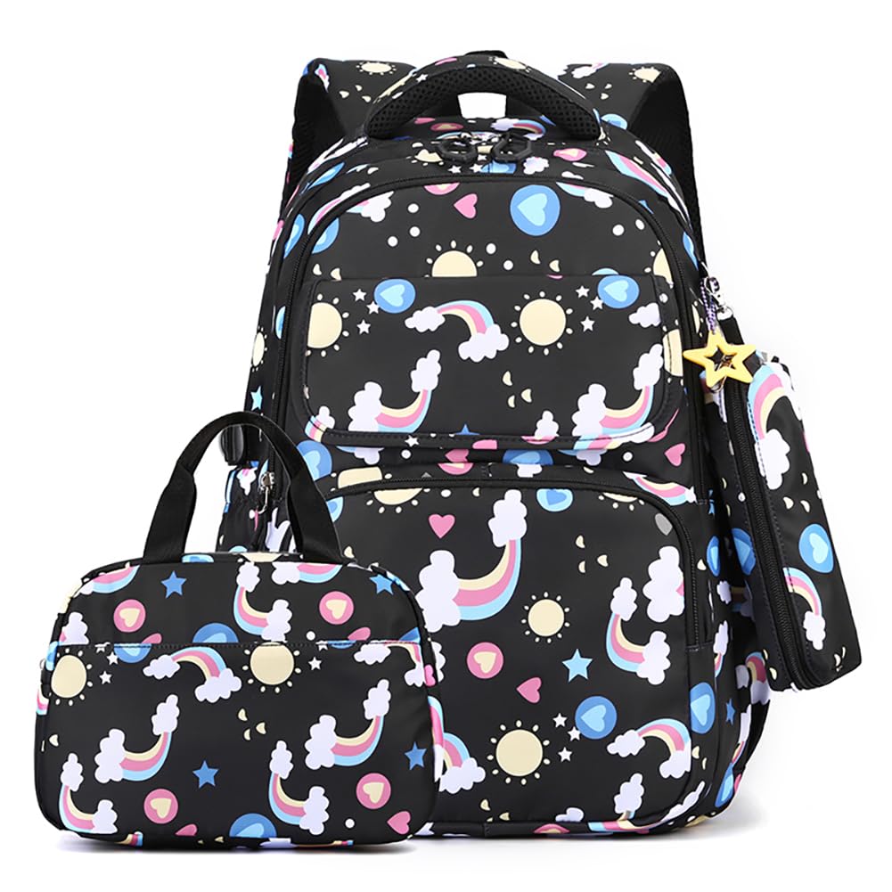MATMO Girls School Backpack Set with Lunch Bag and Pencil Case Student Bookbag Daypack Backpack Set 7