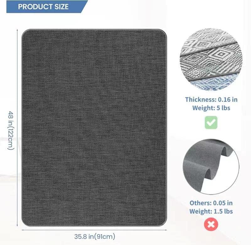 Miniatura 2 de Tapete para silla para suelo de madera dura y azulejos, 36 x 48 pulgadas, tapete resistente para silla de oficina para sillas rodantes,