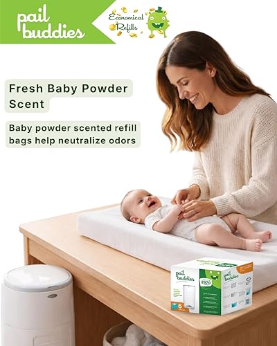 Miniatura 6 de Pail Buddies Recambios de cubo de pañales | 6 unidades | Compatible con el cubo de pañales Dekor Classic | Recambios de cubo de pañales fuertes y