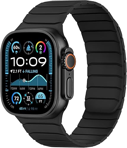 Tasikar Bandas magnéticas compatibles con Apple Watch de 1.929 in, 1.811 in, 1.772 in, 1.732 in, 1.654 in, silicona suave, repuesto para iWatch